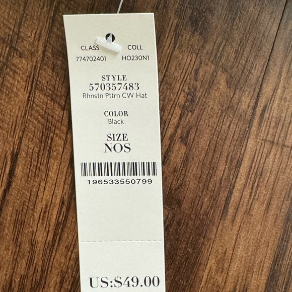 WHBM Rhinestone Patterned hat - Picture 14 of 15